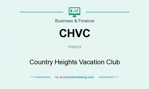 What does CHVC mean? It stands for Country Heights Vacation Club