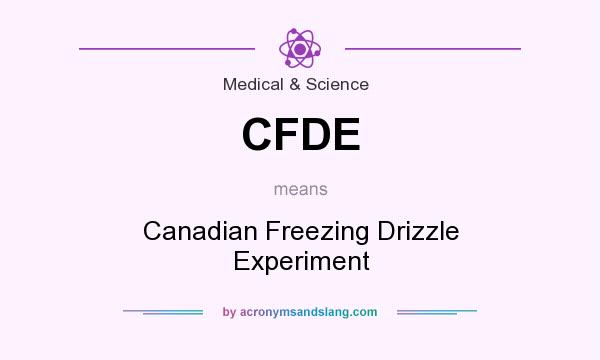 What does CFDE mean? It stands for Canadian Freezing Drizzle Experiment