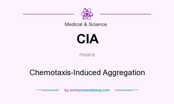 What does CIA mean? It stands for Chemotaxis-Induced Aggregation