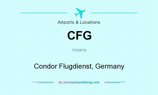 What does CFG mean? It stands for Condor Flugdienst, Germany