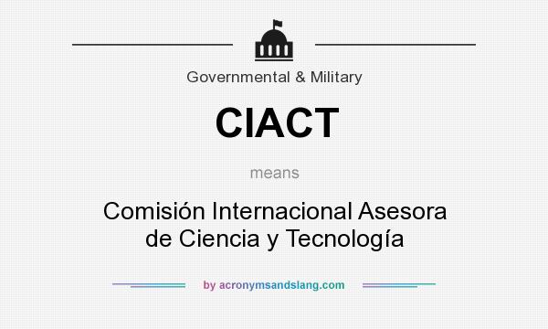 What does CIACT mean? It stands for Comisión Internacional Asesora de Ciencia y Tecnología