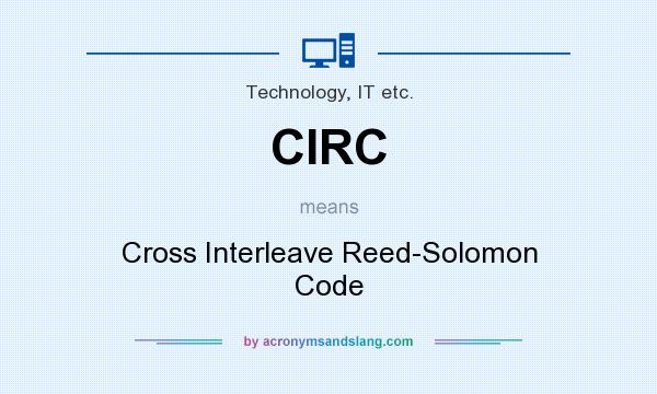 What does CIRC mean? It stands for Cross Interleave Reed-Solomon Code