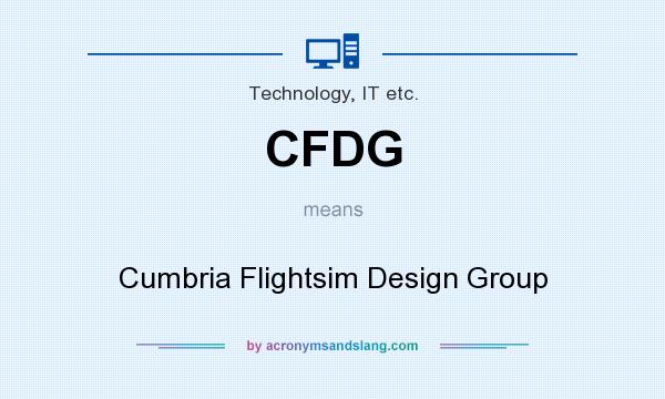 What does CFDG mean? It stands for Cumbria Flightsim Design Group