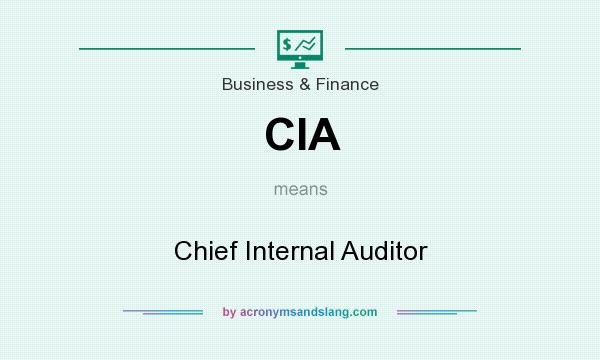 What does CIA mean? It stands for Chief Internal Auditor