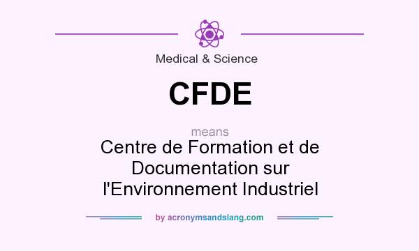 What does CFDE mean? It stands for Centre de Formation et de Documentation sur l`Environnement Industriel