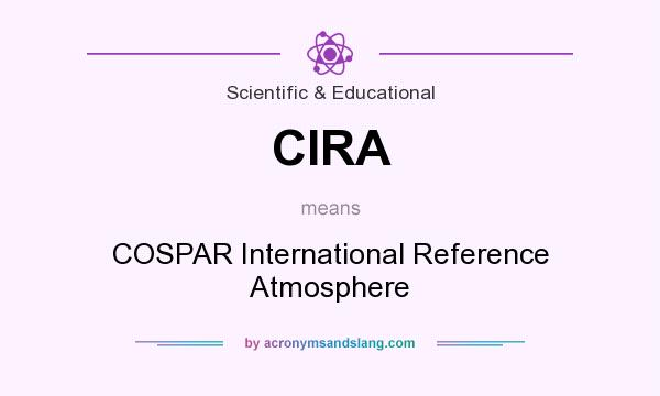 What does CIRA mean? It stands for COSPAR International Reference Atmosphere