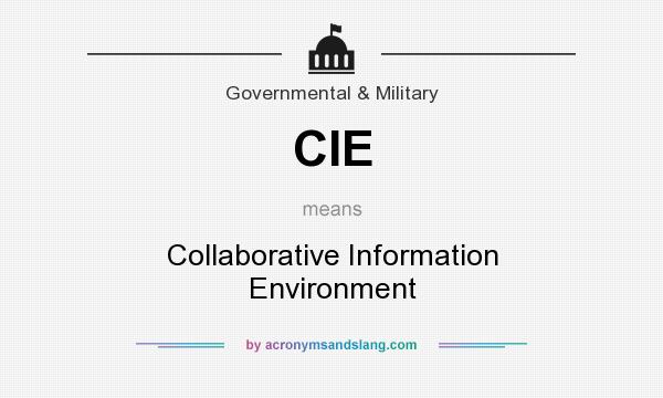 What does CIE mean? It stands for Collaborative Information Environment