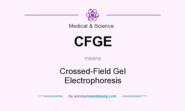 What does CFGE mean? It stands for Crossed-Field Gel Electrophoresis
