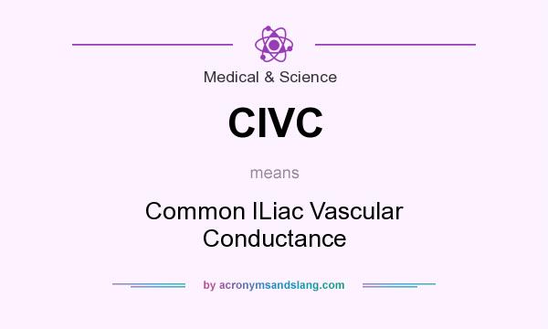 What does CIVC mean? It stands for Common ILiac Vascular Conductance