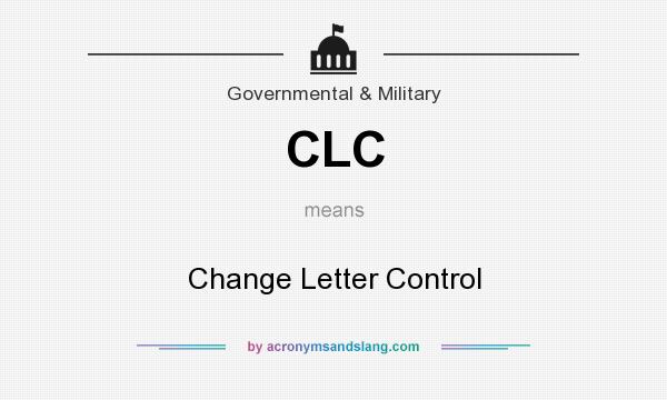 What does CLC mean? It stands for Change Letter Control