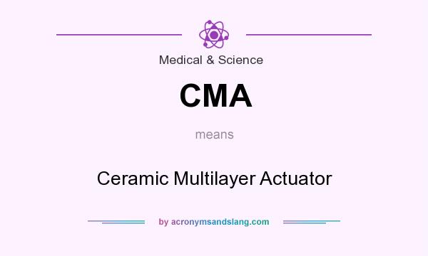 What does CMA mean? It stands for Ceramic Multilayer Actuator