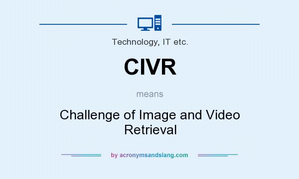 What does CIVR mean? It stands for Challenge of Image and Video Retrieval
