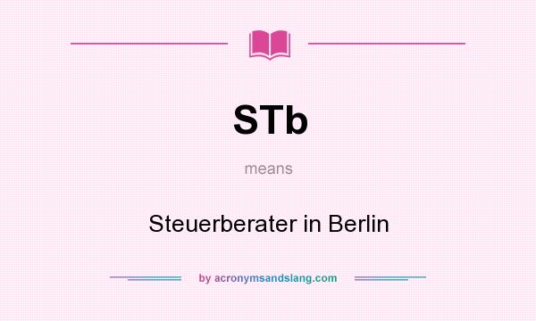 What does STb mean? It stands for Steuerberater in Berlin