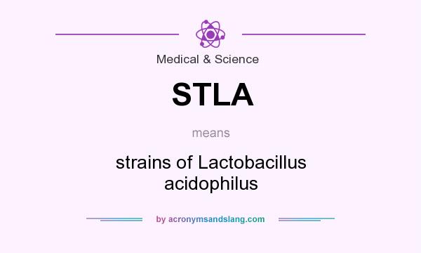 What does STLA mean? It stands for strains of Lactobacillus acidophilus