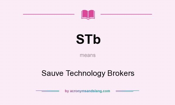What does STb mean? It stands for Sauve Technology Brokers