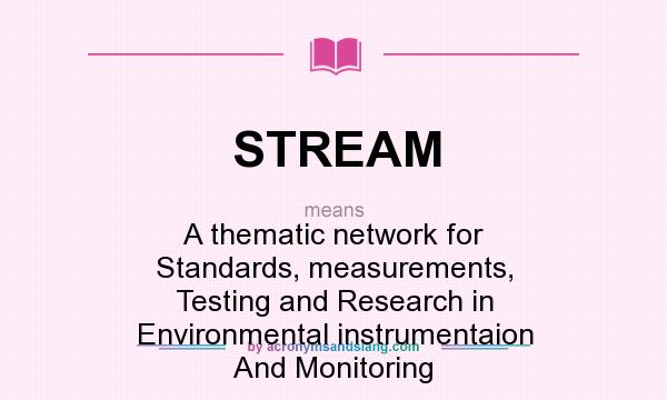 What does STREAM mean? It stands for A thematic network for Standards, measurements, Testing and Research in Environmental instrumentaion And Monitoring