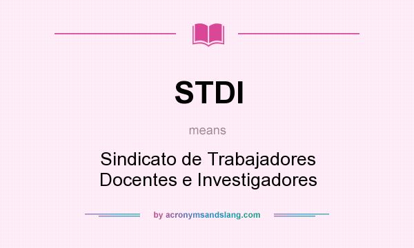 What does STDI mean? It stands for Sindicato de Trabajadores Docentes e Investigadores