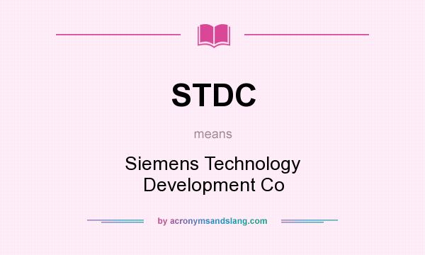 What does STDC mean? It stands for Siemens Technology Development Co