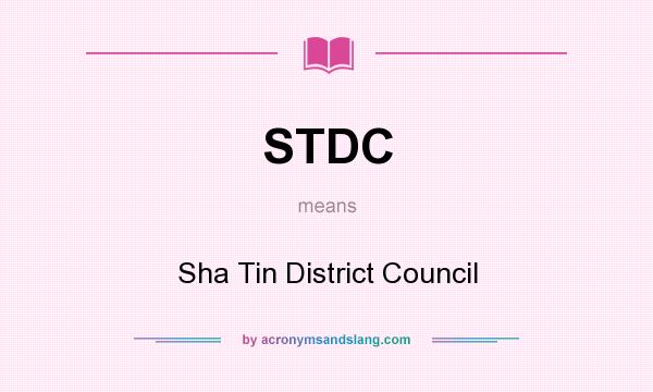 What does STDC mean? It stands for Sha Tin District Council