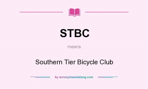 What does STBC mean? It stands for Southern Tier Bicycle Club
