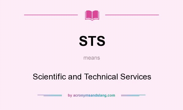 What does STS mean? It stands for Scientific and Technical Services