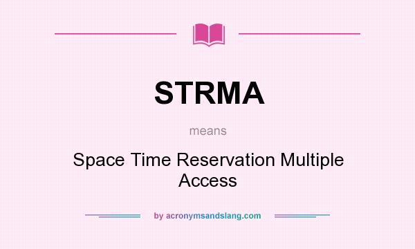 What does STRMA mean? It stands for Space Time Reservation Multiple Access
