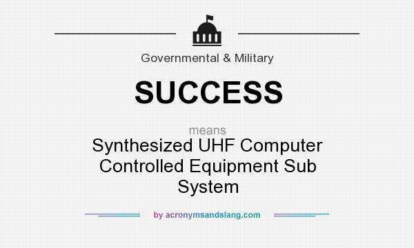 What does SUCCESS mean? It stands for Synthesized UHF Computer Controlled Equipment Sub System
