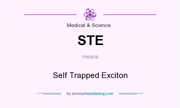 What does STE mean? It stands for Self Trapped Exciton