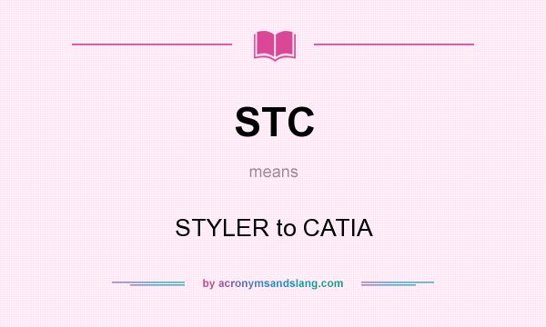 What does STC mean? It stands for STYLER to CATIA