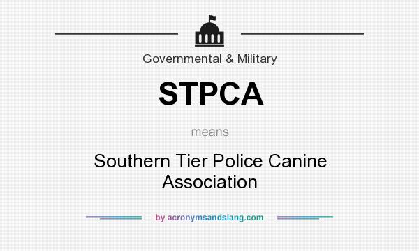 What does STPCA mean? It stands for Southern Tier Police Canine Association