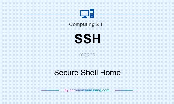 What does SSH mean? It stands for Secure Shell Home
