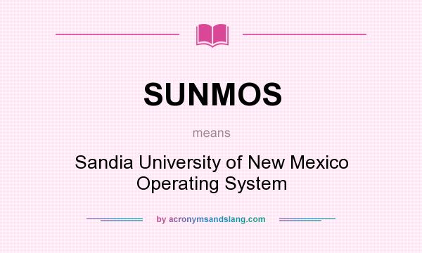 What does SUNMOS mean? It stands for Sandia University of New Mexico Operating System