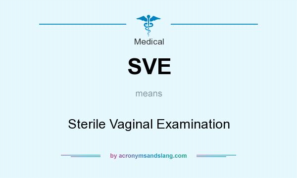 What does SVE mean? It stands for Sterile Vaginal Examination