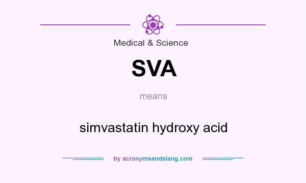 What does SVA mean? It stands for simvastatin hydroxy acid