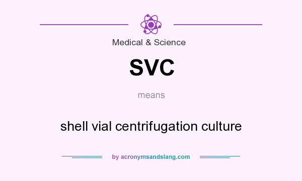 What does SVC mean? It stands for shell vial centrifugation culture