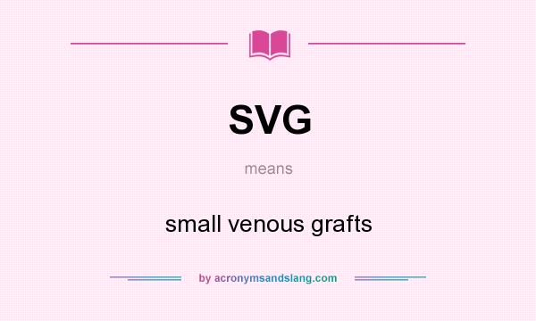 What does SVG mean? It stands for small venous grafts