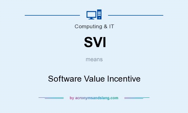 What does SVI mean? It stands for Software Value Incentive