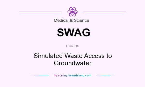 What does SWAG mean? It stands for Simulated Waste Access to Groundwater
