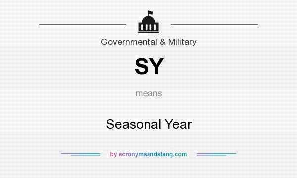 What does SY mean? It stands for Seasonal Year
