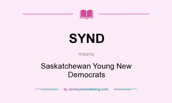 What does SYND mean? It stands for Saskatchewan Young New Democrats