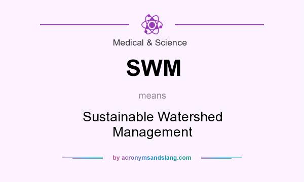 What does SWM mean? It stands for Sustainable Watershed Management