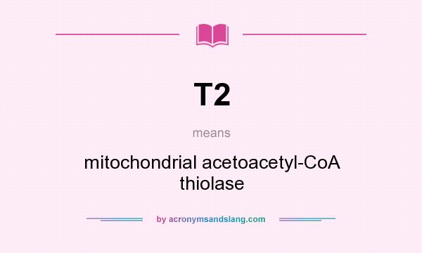 What does T2 mean? It stands for mitochondrial acetoacetyl-CoA thiolase