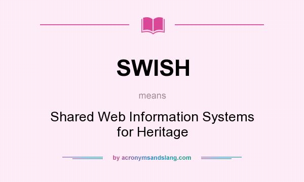 What does SWISH mean? It stands for Shared Web Information Systems for Heritage