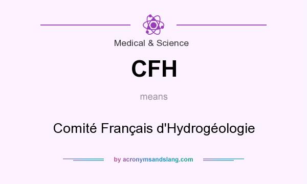 What does CFH mean? It stands for Comité Français d`Hydrogéologie