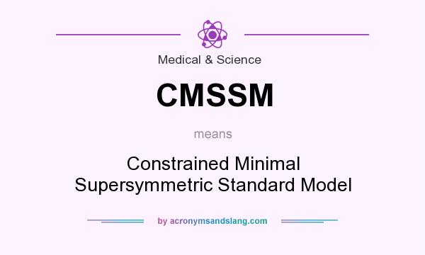 What does CMSSM mean? It stands for Constrained Minimal Supersymmetric Standard Model