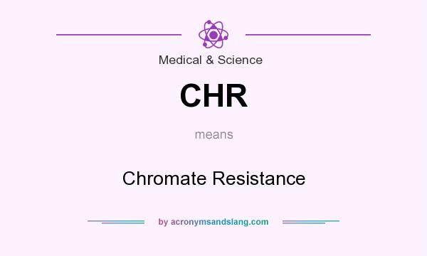 What does CHR mean? It stands for Chromate Resistance