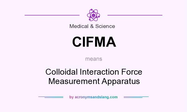 What does CIFMA mean? It stands for Colloidal Interaction Force Measurement Apparatus