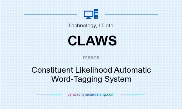 What does CLAWS mean? It stands for Constituent Likelihood Automatic Word-Tagging System