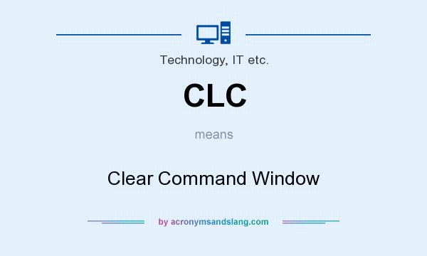What does CLC mean? It stands for Clear Command Window