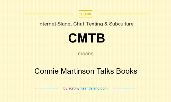 What does CMTB mean? It stands for Connie Martinson Talks Books